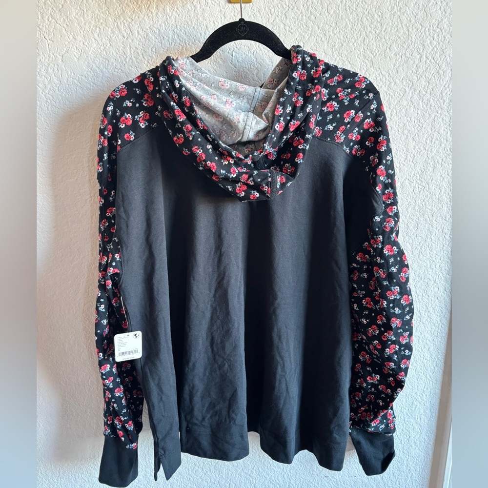 NWT Free People Movement Hot Shot Printed Hooded Layer Ditsy Floral Print S - Picture 6 of 8
